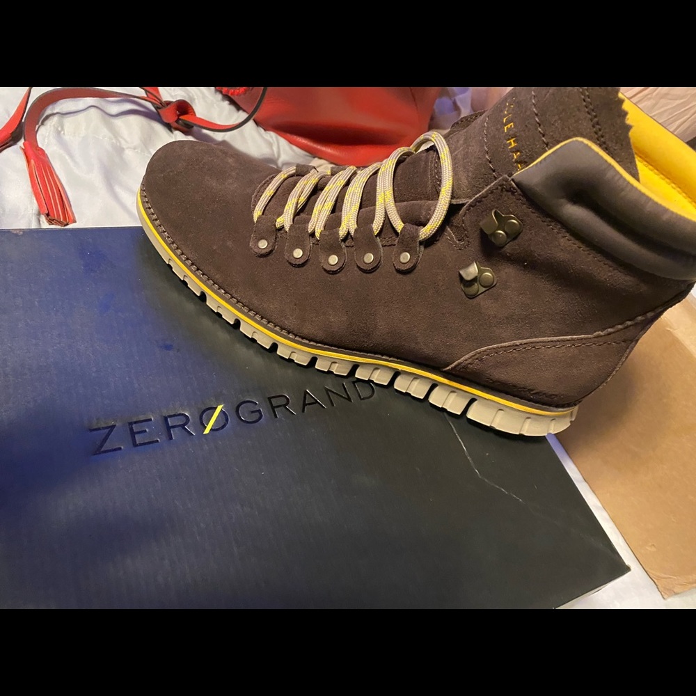 Coke Hann ZeroGrand boots brown suede size 9.5 brand new in box never worn